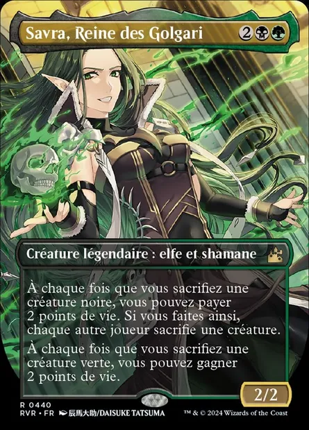 Savra, Reine des Golgari, carte Magic RVR 440 — extension Ravnica Remastered