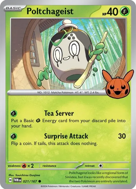 Poltchageist, carte Pokémon TOT24 021 — extension Trick or Trade 2024