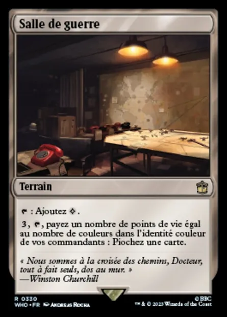Salle de guerre, carte Magic WHO 330 — extension Doctor Who