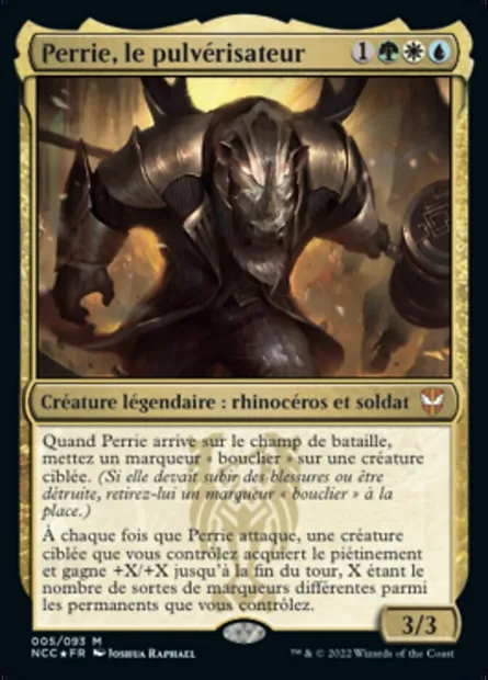 Perrie, le pulvérisateur, carte Magic NCC 5 — extension New Capenna Commander