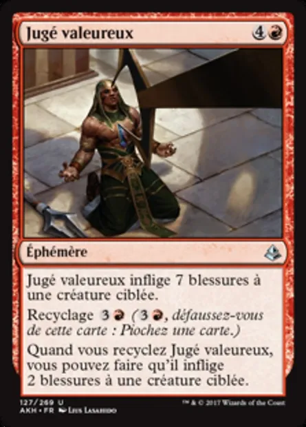 Jugé valeureux, carte Magic AKH 127 — extension Amonkhet