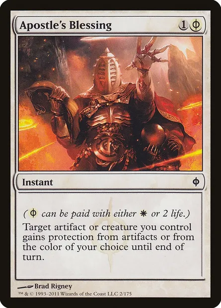 Apostle's Blessing, Magic card NPH 2 — New Phyrexia set