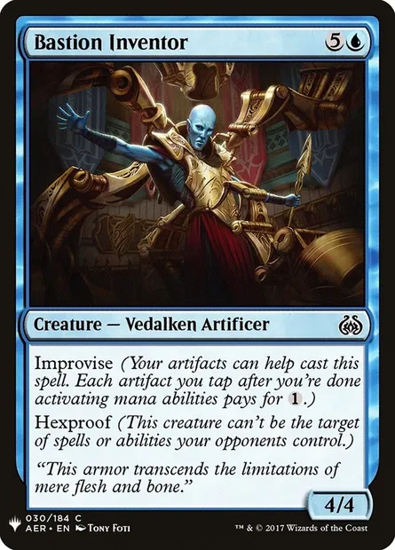 Bastion Inventor, Magic card PLST AER-30 — The List set