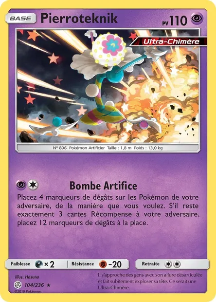 Pierroteknik, carte Pokémon CEC 104 — extension Éclipse Cosmique