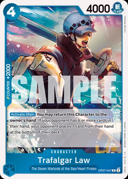 Trafalgar Law, One Piece card OP07-047 — 500 YEARS IN THE FUTURE set