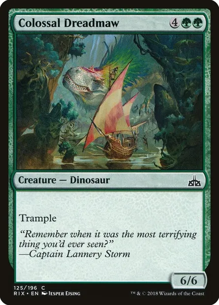 Colossal Dreadmaw, Magic card RIX 125 — Rivals of Ixalan set