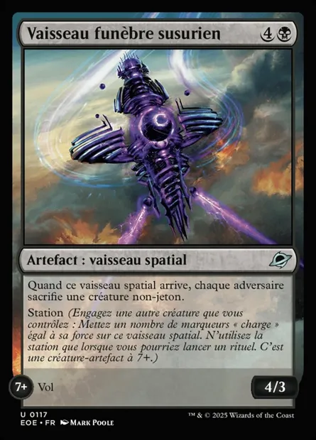 Vaisseau funèbre susurien, carte Magic EOE 117 — extension Edge of Eternities