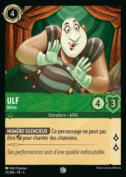 Ulf - Mime, carte Disney Lorcana CH5-073 — extension Ciel Scintillant