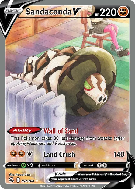 Sandaconda V, Pokémon card FST 252 — Fusion Strike set