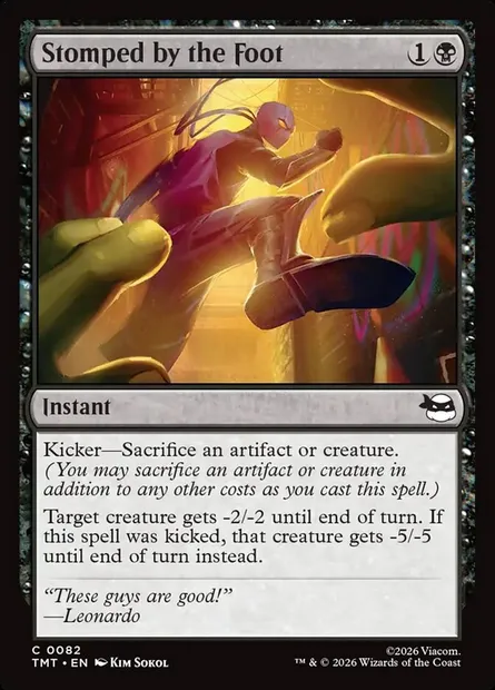 Stomped by the Foot, Magic card TMT 82 — Teenage Mutant Ninja Turtles set
