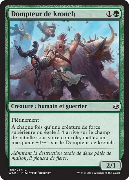 Dompteur de kronch, carte Magic WAR 166 — extension La guerre des Planeswalkers
