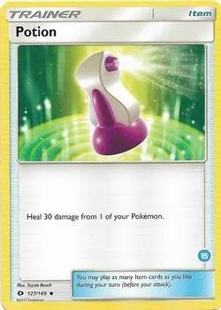 Potion, carte Pokémon TK11 127-15 — extension SM Trainer Kit: Alolan Sandslash & Alolan Ninetales