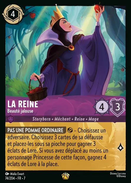 La Reine - Beauté jalouse, carte Disney Lorcana CH7-074 — extension L'île d'Archazia