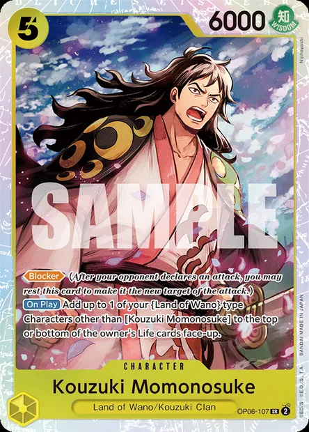 Momonosuké Kozuki, carte One Piece OP06-107 — extension ONE PIECE CARD THE BEST