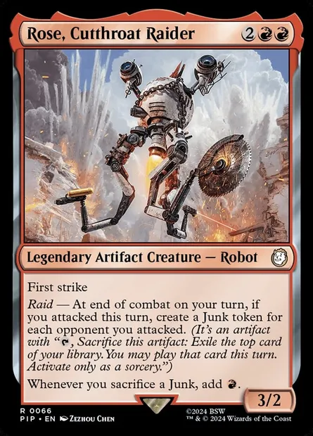 Rose, Cutthroat Raider, Magic card PIP 66 — Fallout set