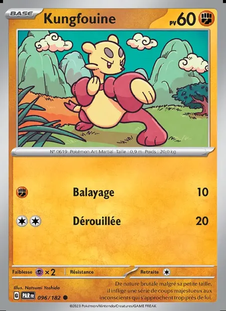Kungfouine, carte Pokémon PAR 096 — extension Faille Paradoxe