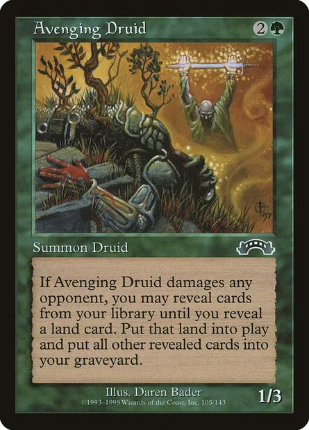 Avenging Druid, Magic card EXO 105 — Exodus set