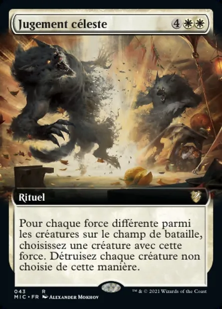 Jugement céleste, carte Magic MIC 43 — extension Midnight Hunt Commander