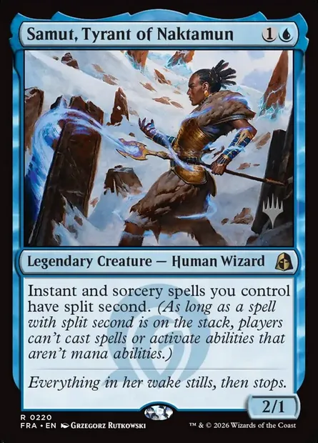 Samut, tyran de Naktamon, carte Magic PFRA 220p — extension Reality Fracture Promos