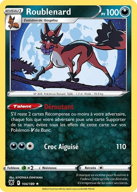 Roublenard, carte Pokémon ASR 104 — extension Astres Radieux