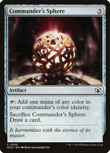 Commander's Sphere, Magic card MOC 352 — March of the Machine Commander set