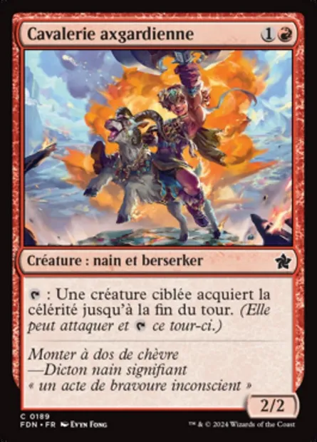 Cavalerie axgardienne, carte Magic FDN 189 — extension Foundations