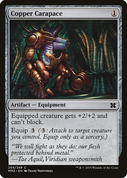 Copper Carapace, Magic card MM2 205 — Modern Masters 2015 set