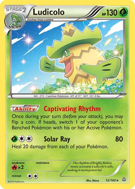 Ludicolo, Pokémon card PRC 12 — Primal Clash set
