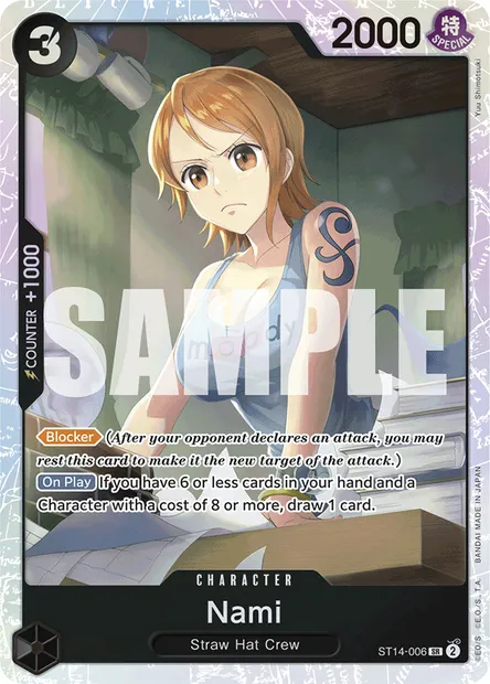 Nami, One Piece card ST14-006 — 3D2Y set