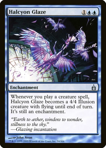 Halcyon Glaze, Magic card RAV 54 — Ravnica: City of Guilds set