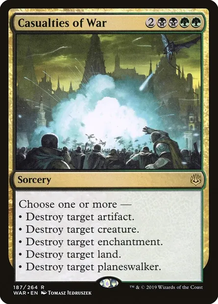 Casualties of War, Magic card WAR 187 — War of the Spark set