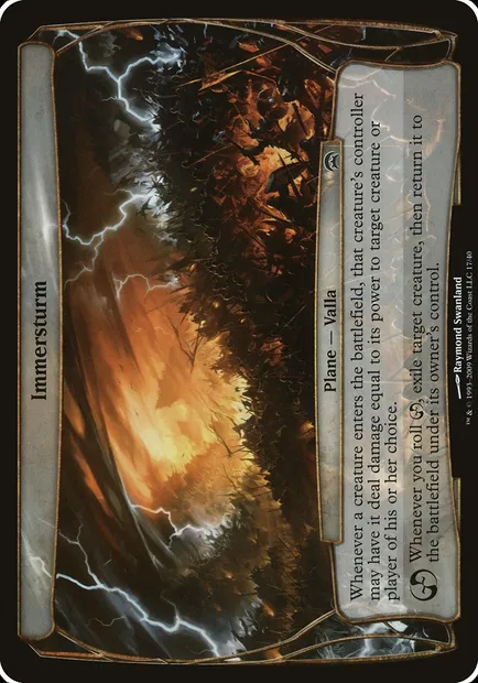 Immersturm, carte Magic OHOP 17 — extension Planechase Planes