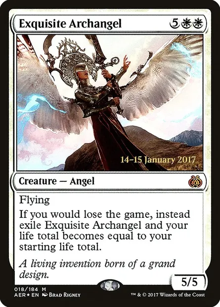 Archange admirable, carte Magic PAER 18s — extension Aether Revolt Promos