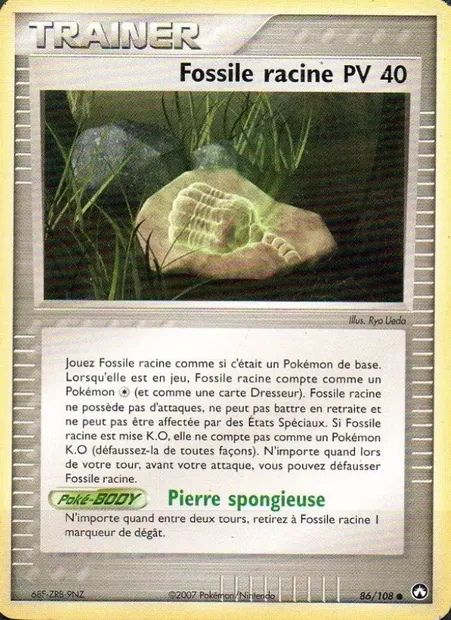Fossile racine, carte Pokémon PK 86 — extension EX Gardiens du Pouvoir