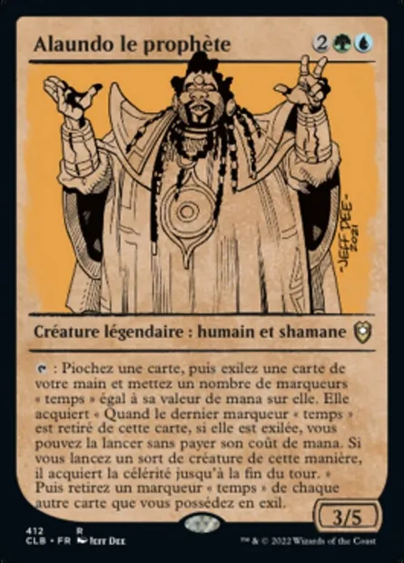 Alaundo le prophète, carte Magic CLB 412 — extension Commander Légendes : la bataille de la Porte de Baldur