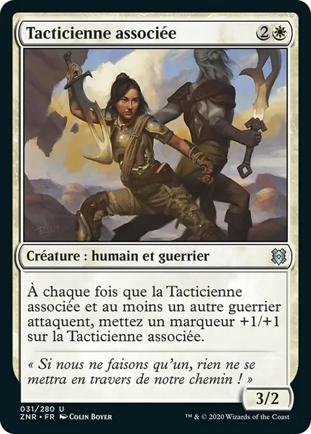 Tacticienne associée, carte Magic ZNR 31 — extension Renaissance de Zendikar