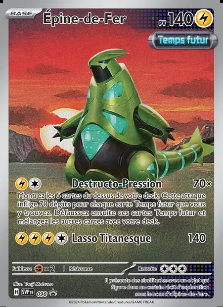 Épine-de-Fer, carte Pokémon PR-SV 098 — extension SVP Black Star Promos