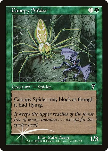 Canopy Spider, Magic card 7ED 234★ — Seventh Edition set