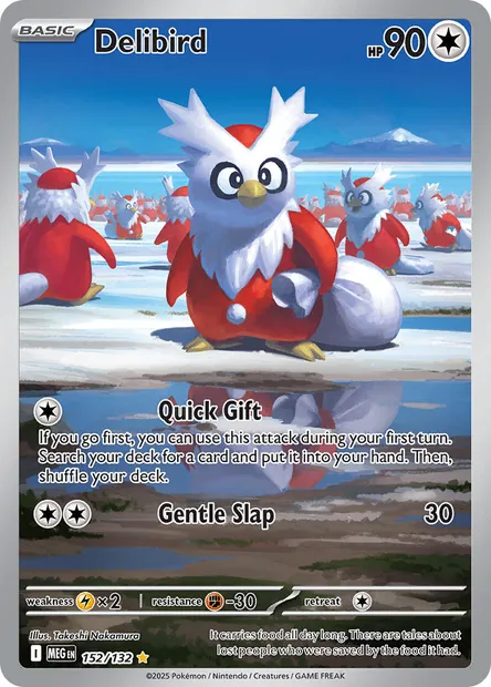 Delibird, Pokémon card MEG 152 — Mega Evolution set
