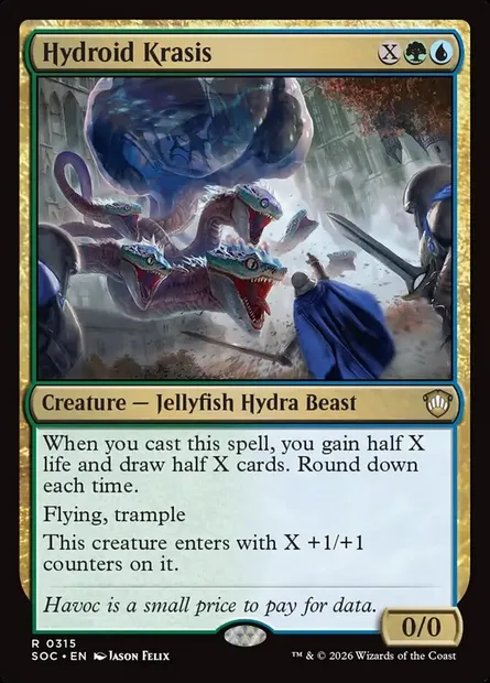 Hydroid Krasis, Magic card SOC 315 — Secrets of Strixhaven Commander set