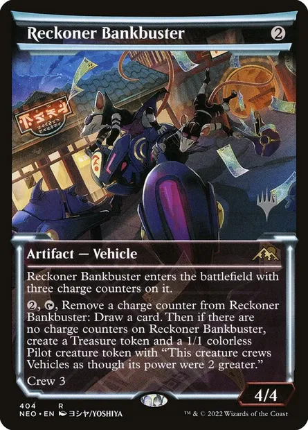 Reckoner Bankbuster, Magic card PNEO 404p — Kamigawa: Neon Dynasty Promos set