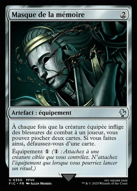 Masque de la mémoire, carte Magic FIC 350 — extension Final Fantasy Commander