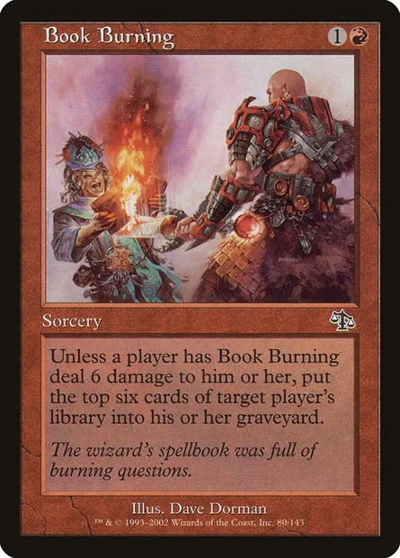Book Burning, Magic card JUD 80 — Judgment set