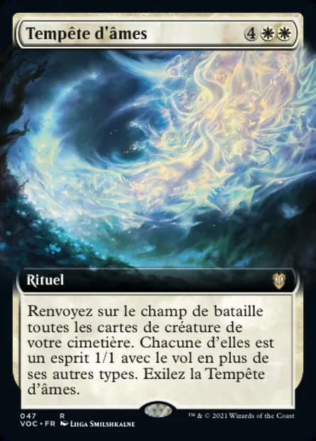 Tempête d'âmes, carte Magic VOC 47 — extension Crimson Vow Commander