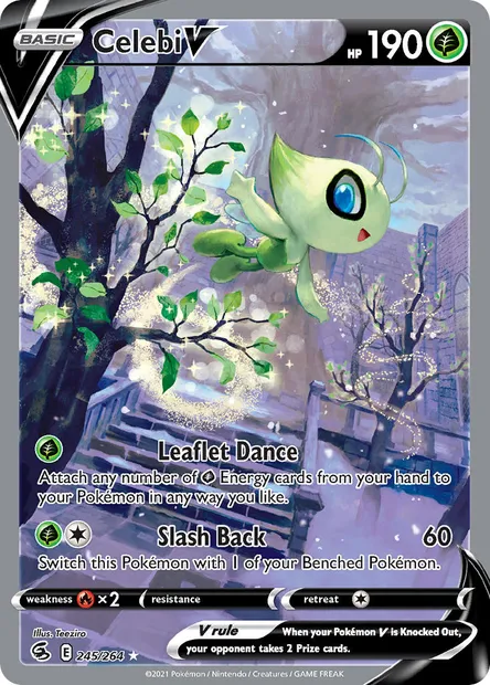 Celebi V, Pokémon card FST 245 — Fusion Strike set