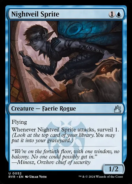 Nightveil Sprite, Magic card RVR 52 — Ravnica Remastered set