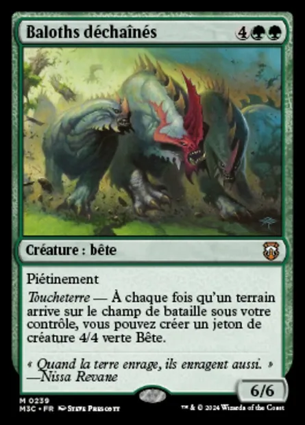 Baloths déchaînés, carte Magic M3C 239 — extension Modern Horizons 3 Commander