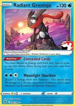 Radiant Greninja, Pokémon card PPS 046-2 — Play! Pokémon Prize Pack Series set