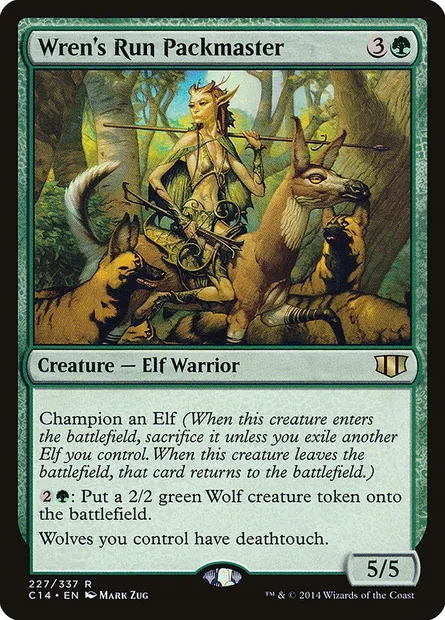 Wren's Run Packmaster, Magic card C14 227 — Commander 2014 set