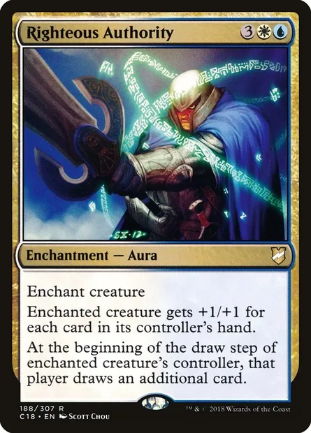 Righteous Authority, Magic card C18 188 — Commander 2018 set